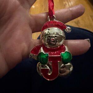 Monogram “J” Christmas Ornament